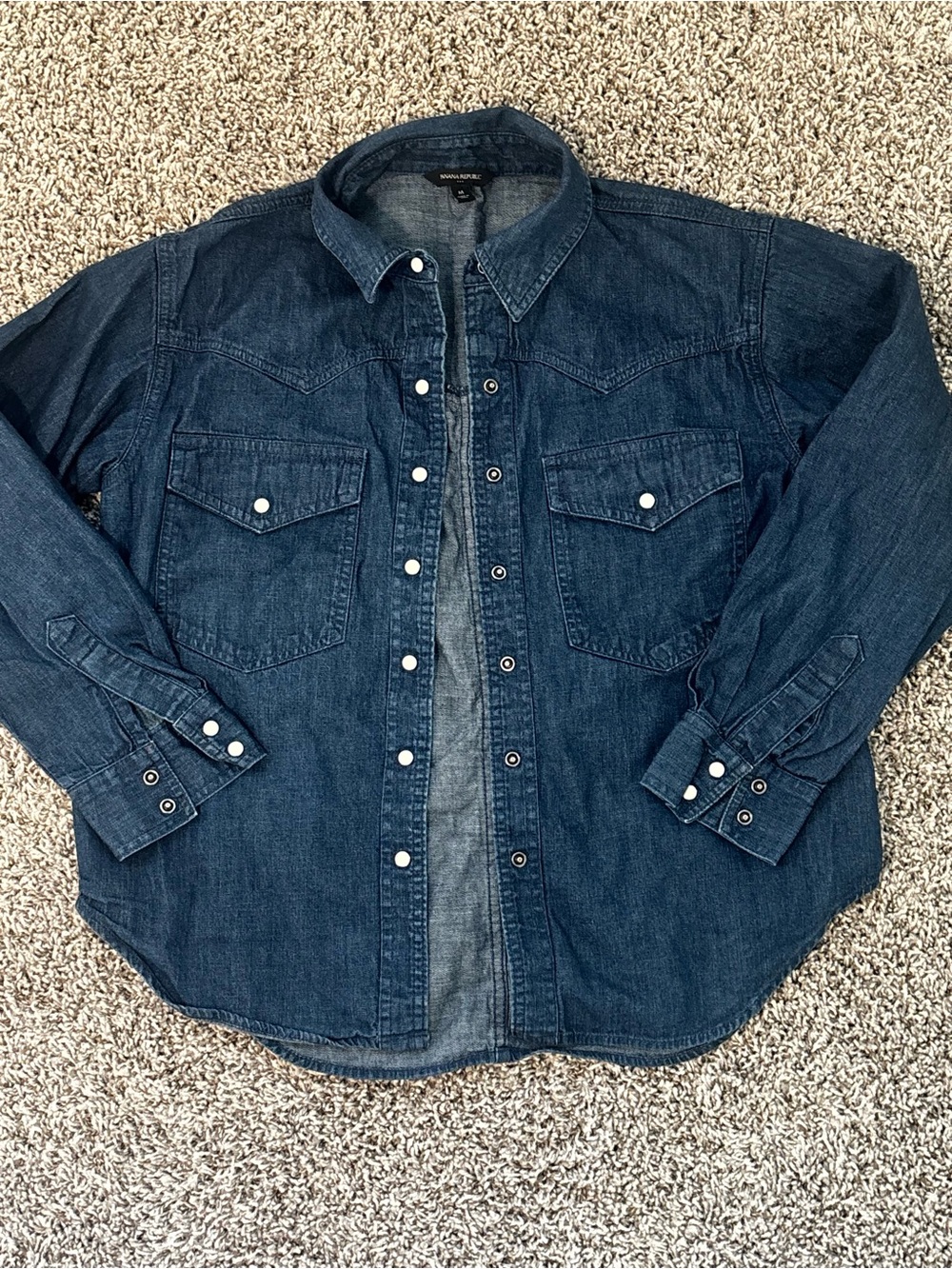Banana Republic Indigo Denim Button-Front Shirt